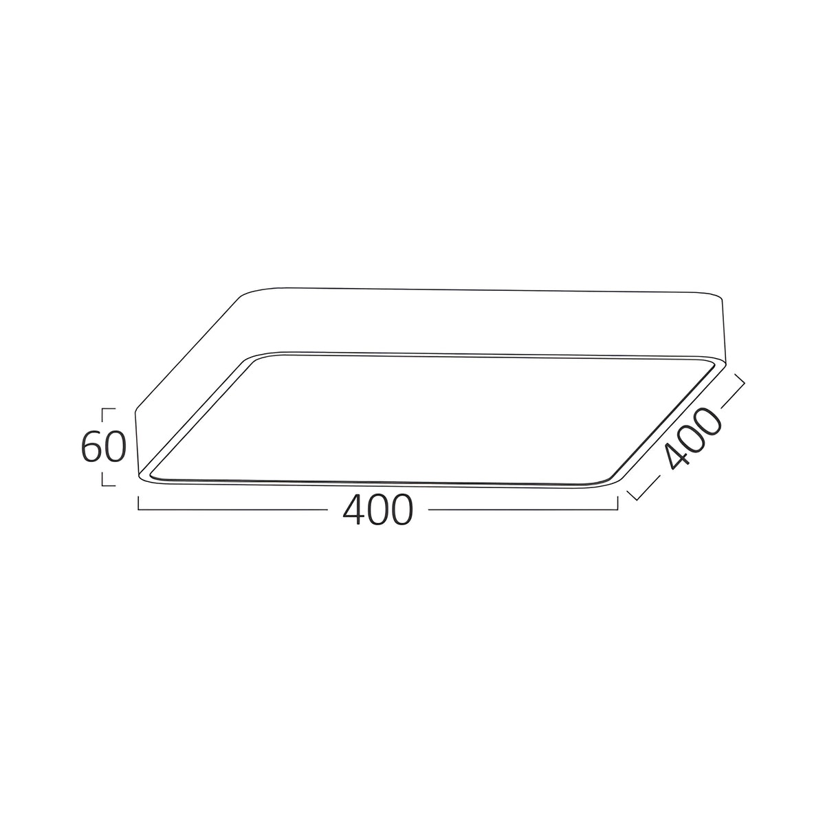 Braytron Blade Plafondlamp 36W Zwart SS SQR 3IN1 WAT3