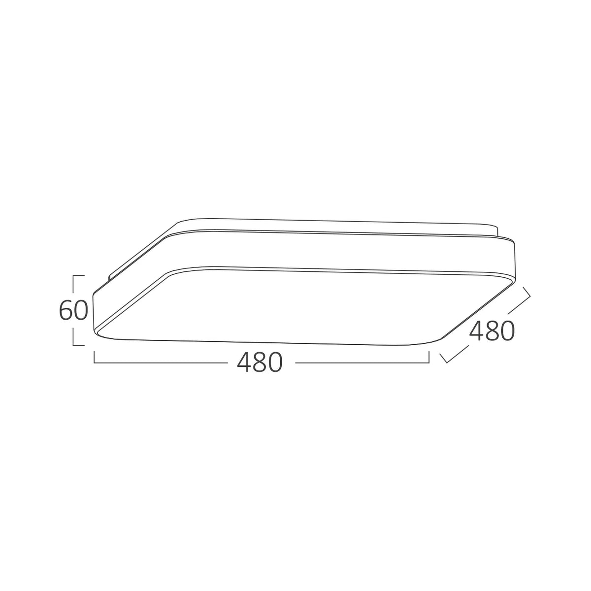 Braytron Jade Plafondlamp 44W SSA SQR 3IN1