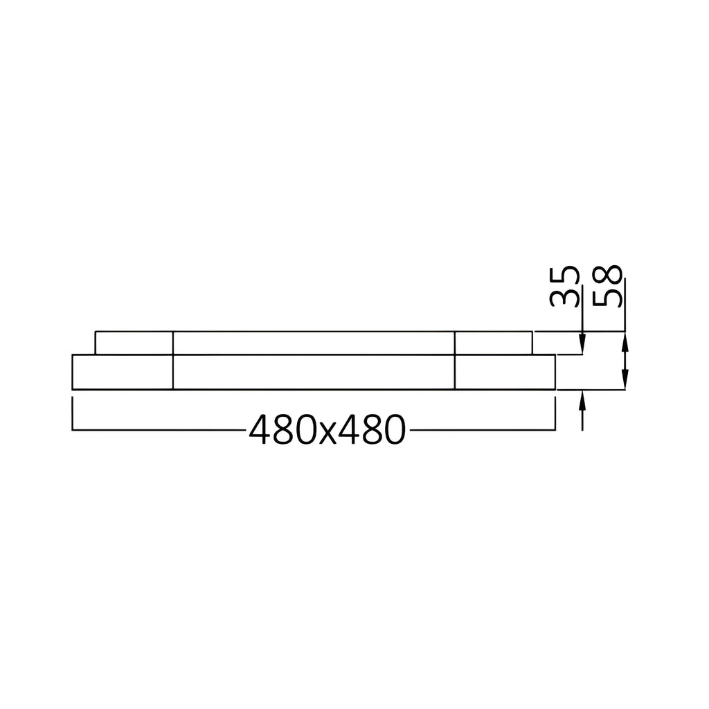 Braytron Bella Plafondlamp 36W IP20 Wit SLS SR SQR 3IN1