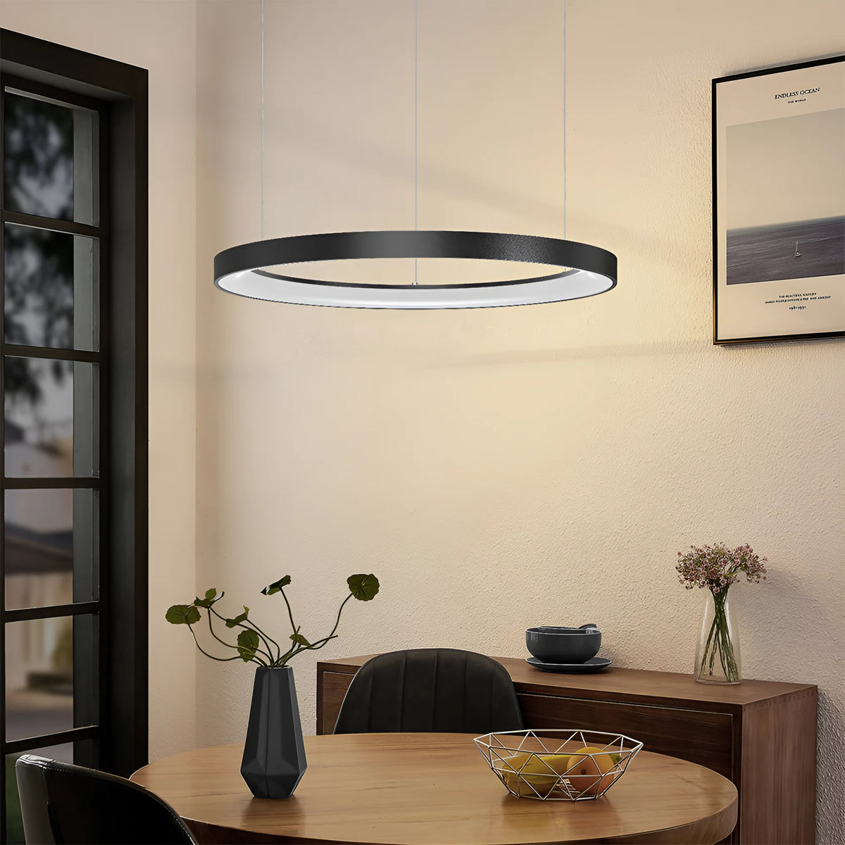 Braytron Bella Plafondlamp 36W IP20 Zwart SLP PD RND 3IN1
