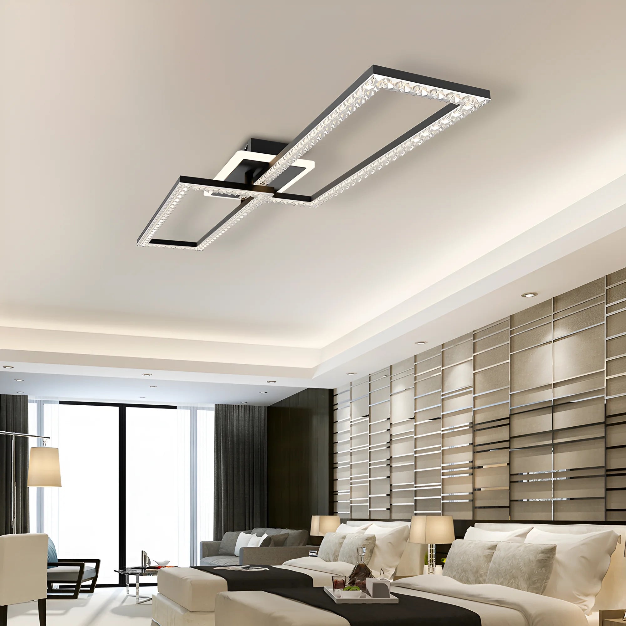 Braytron Crystal Plafondlamp 55W Wit D 3IN1 RMT