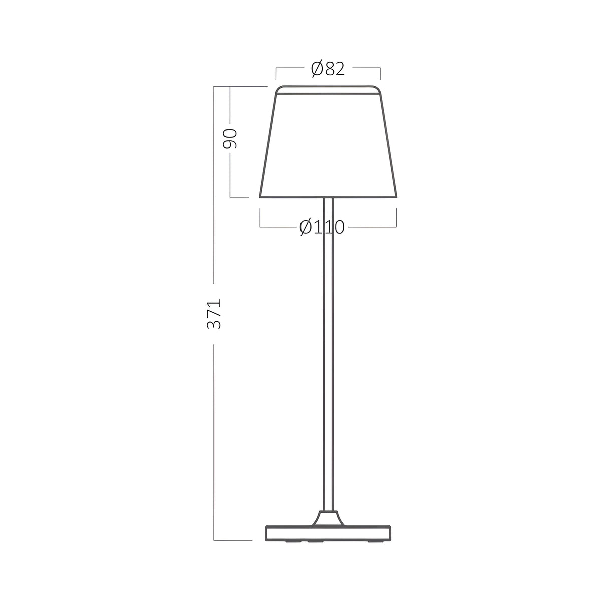 Braytron Tower Tafellamp 3000K Wit 1 RCH