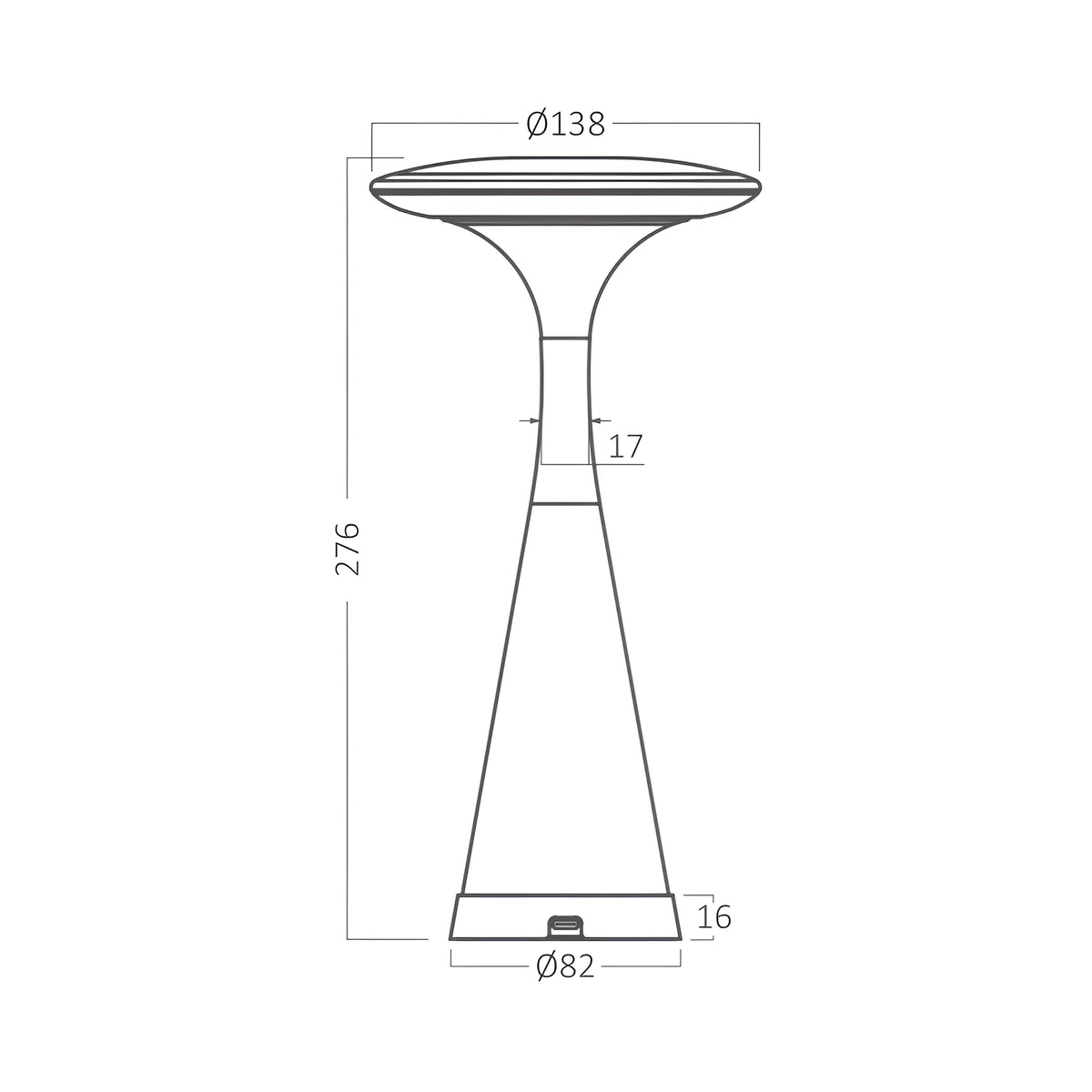 Braytron Tower Tafellamp Zwart 2 3IN1 RCH