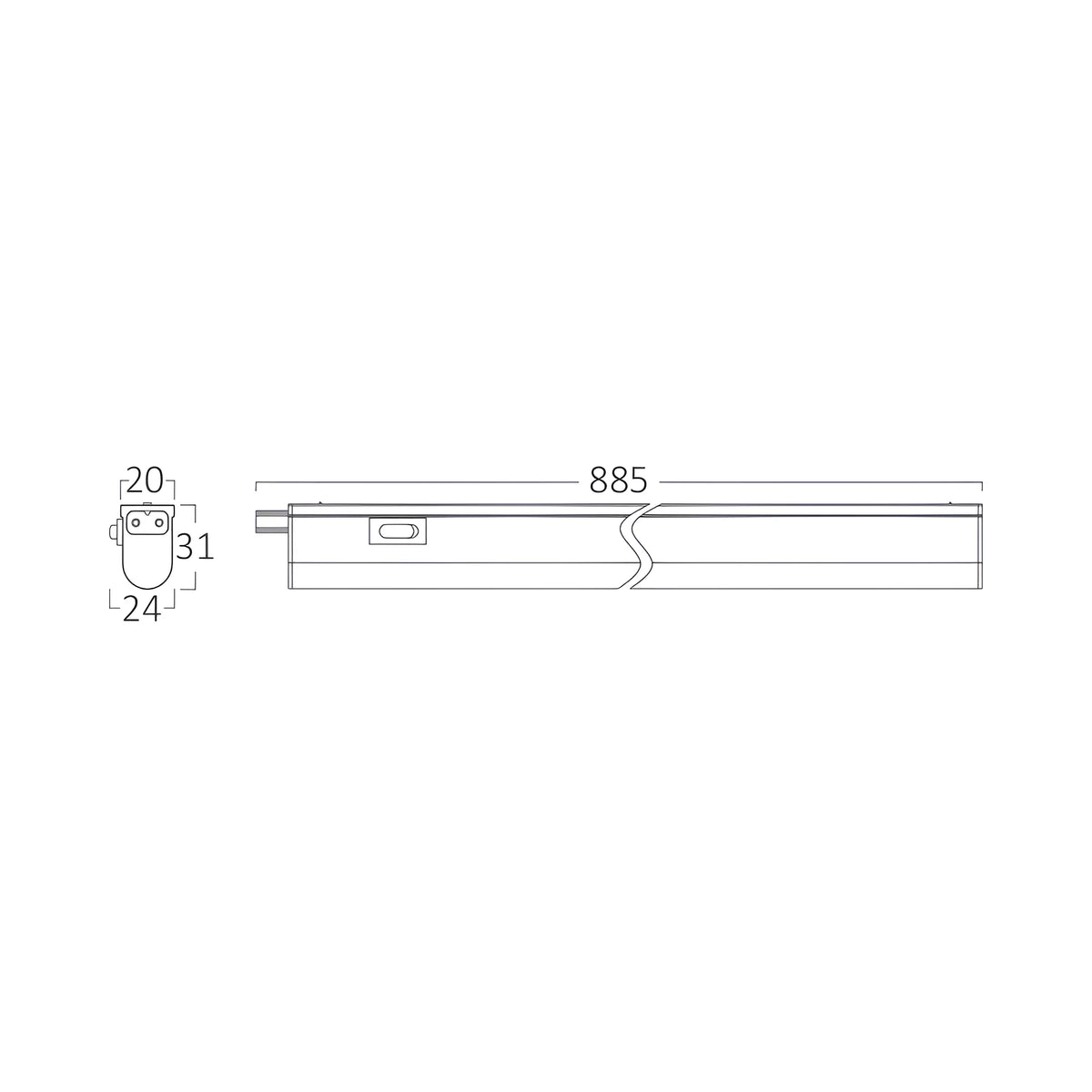 Braytron Ledline LED Wandlamp 11W 3000K Wit RND