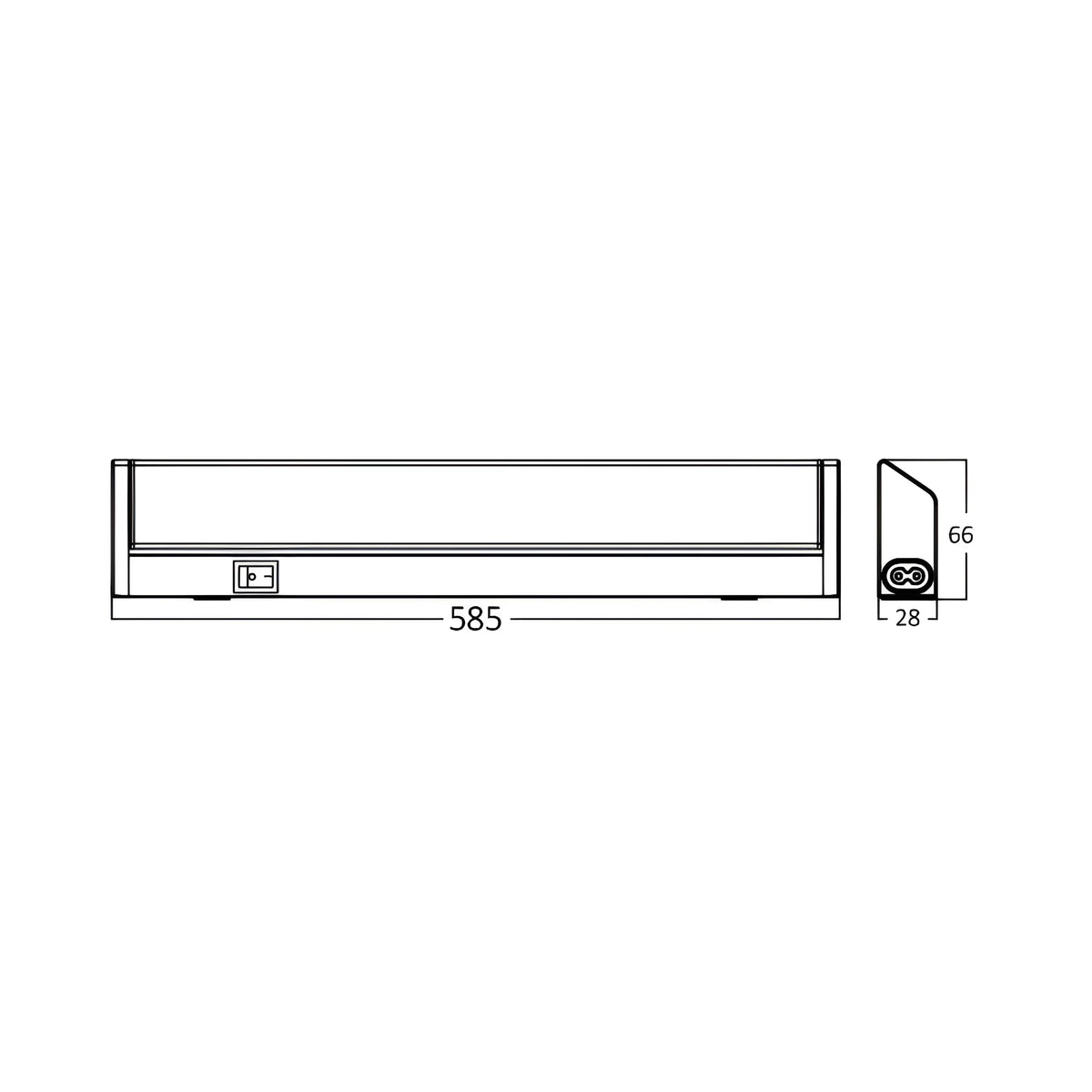 Braytron Mirrora Spiegellamp 10W 3000K Zilver 0.6MT