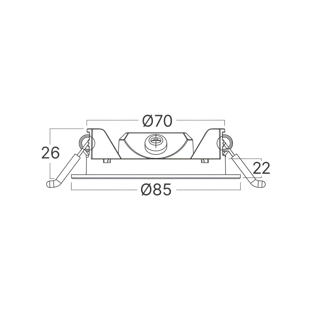 Braytron Smd LED Paneel 4W Zwart CRP RND DIM 3INC 3IN1