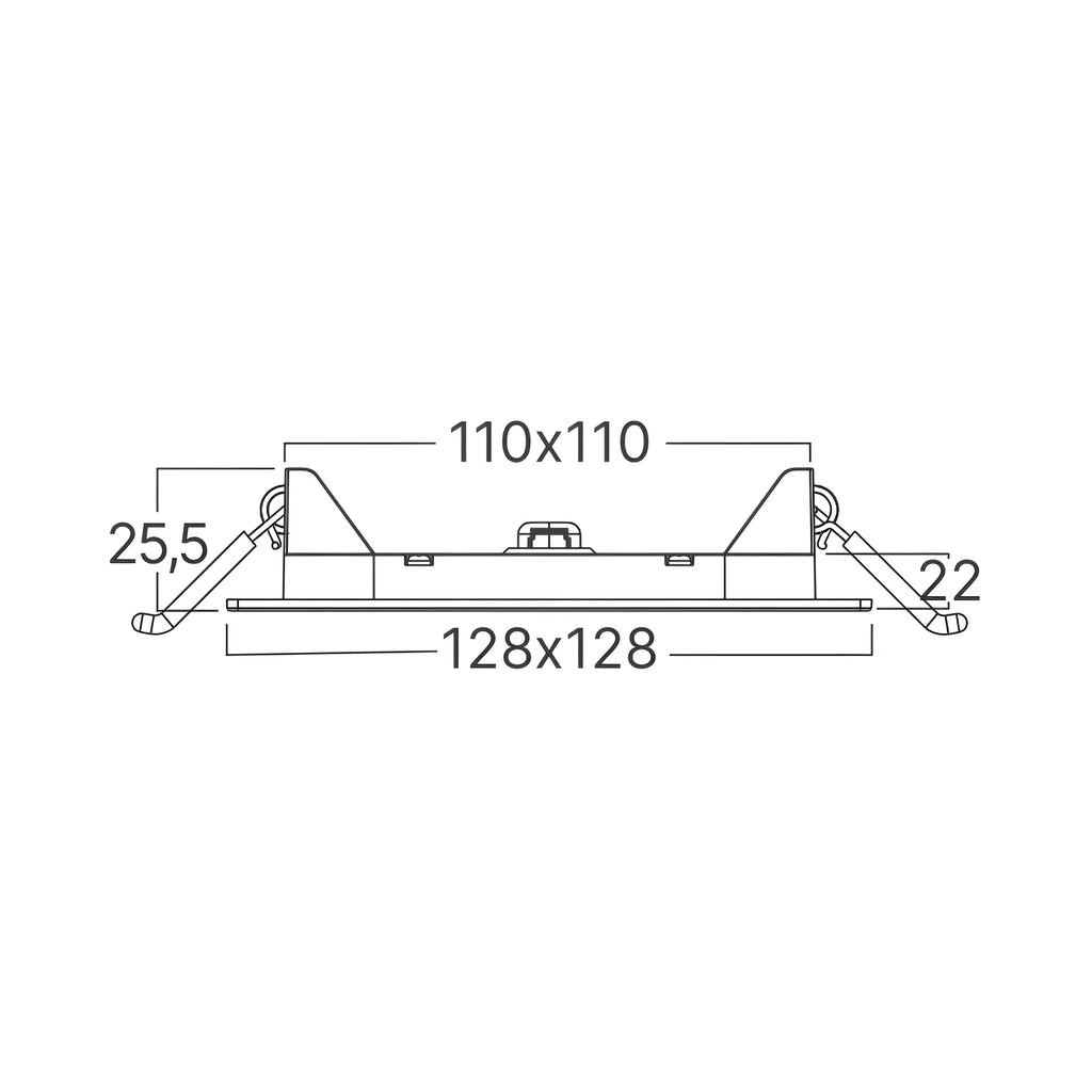Braytron Smd LED Paneel 6W Wit CSP SQR 4INC 3IN1