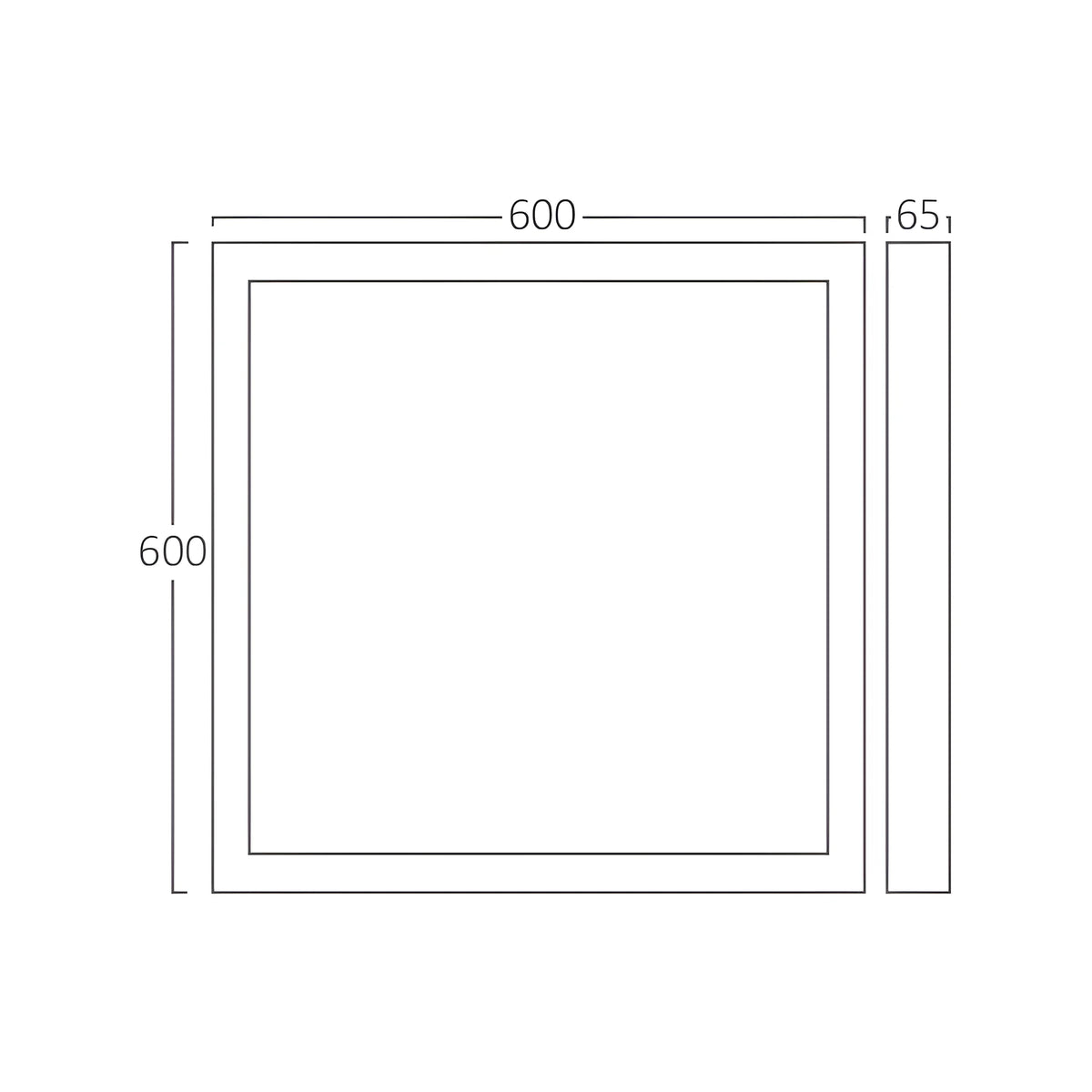 Braytron Alm Inbouwframe Wit 600x600