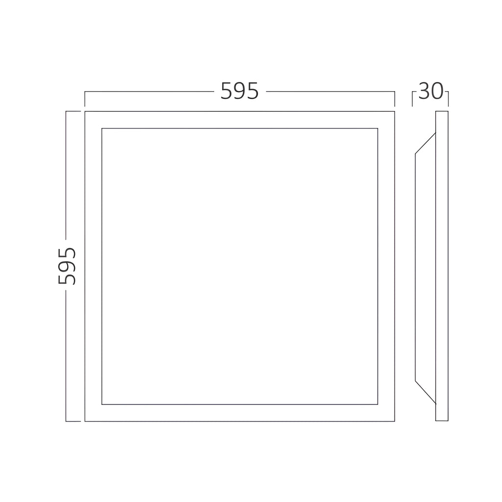 Braytron Panelled LED Paneel 40W 4000K RL 595x595