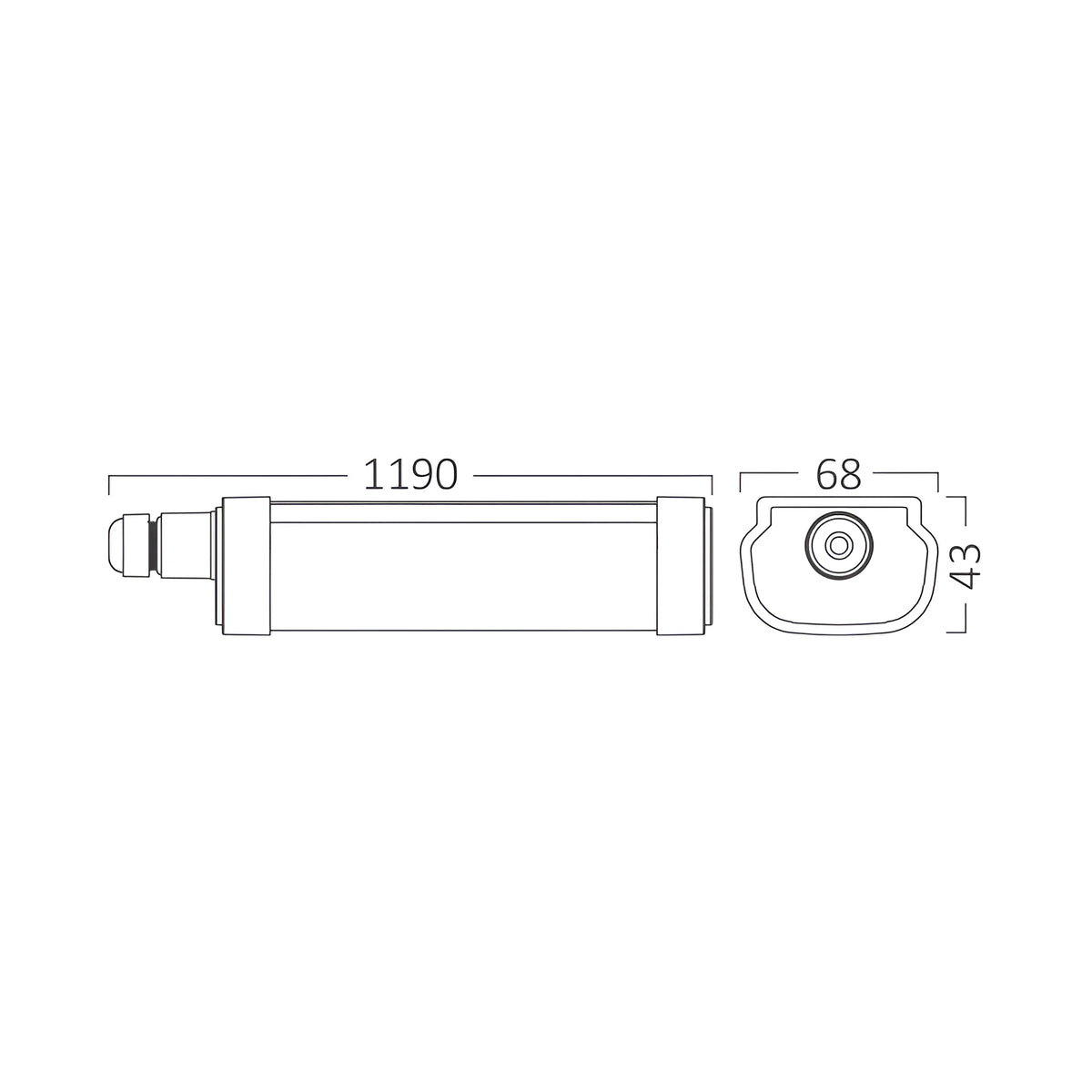 Braytron Proline Waterdichte Armatuur 40W IP65 IPG M 3IN1