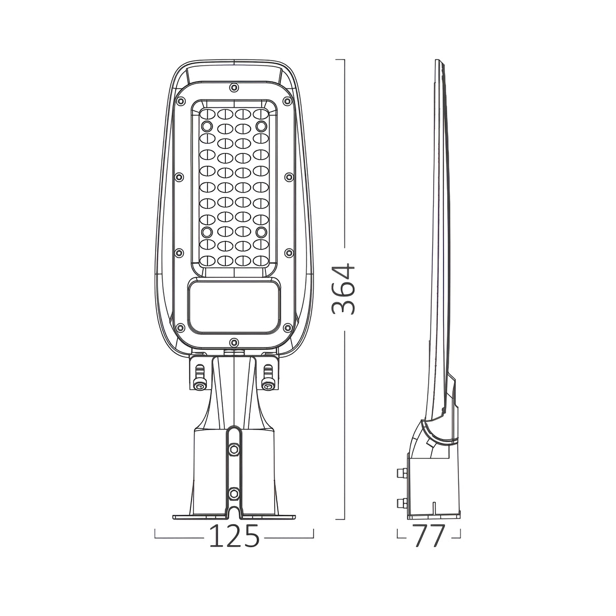 Braytron St89 Straatlamp 30W 6500K IP66 Grijs