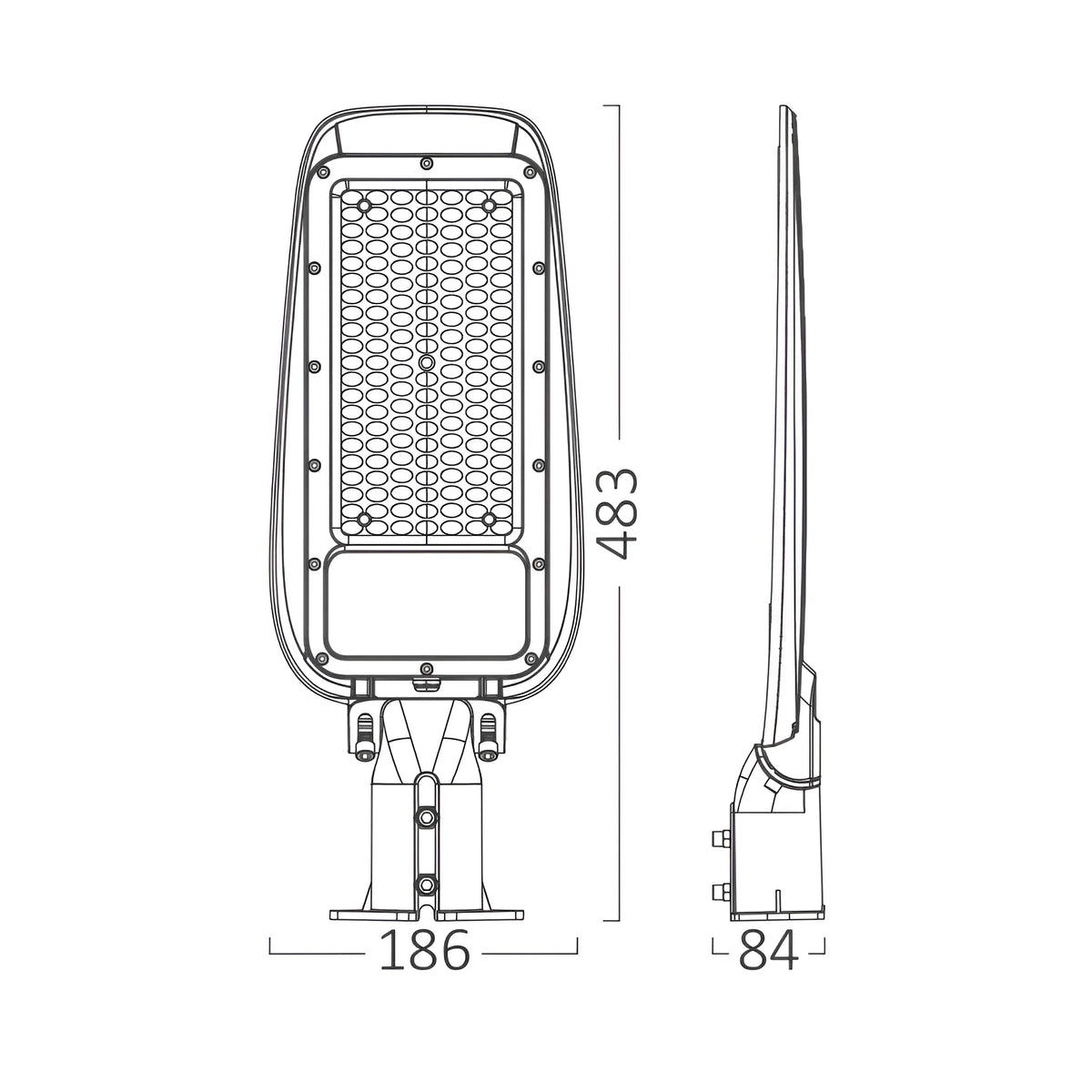 Braytron St89 Straatlamp 100W 6500K IP66 Grijs