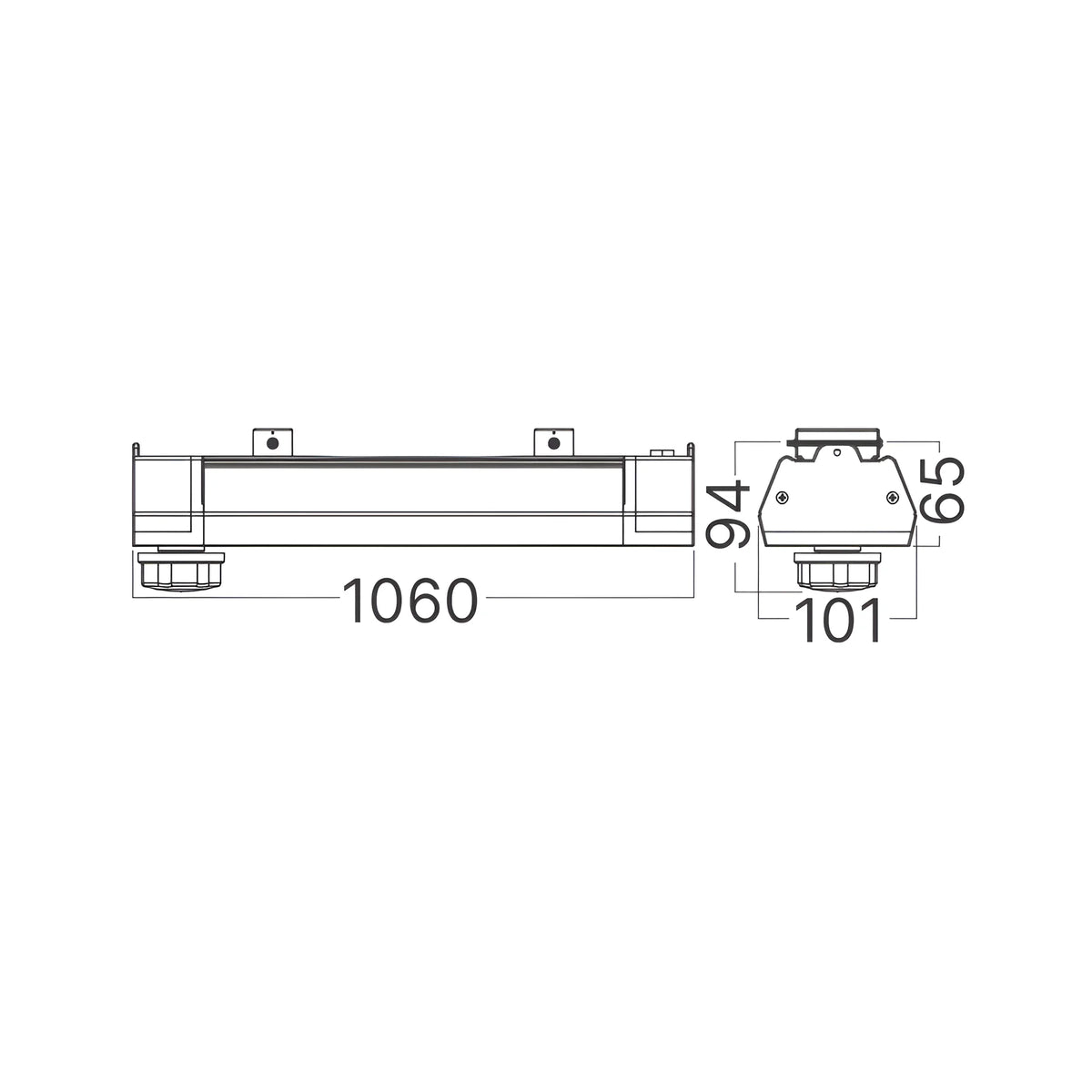 Braytron Hibay Highbay-armatuur 200W Zwart LNR 1.06MT 3IN1 3PW