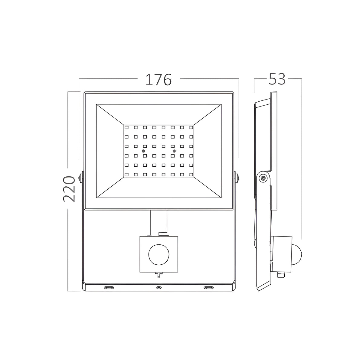 Braytron Flood LED Schijnwerper 50W 6500K IP54 Zwart CF SNS