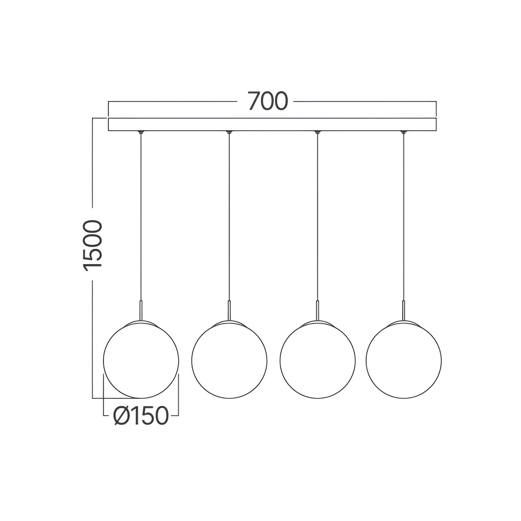 Braytron S003S Hanglamp 4H 4xG9 AMB