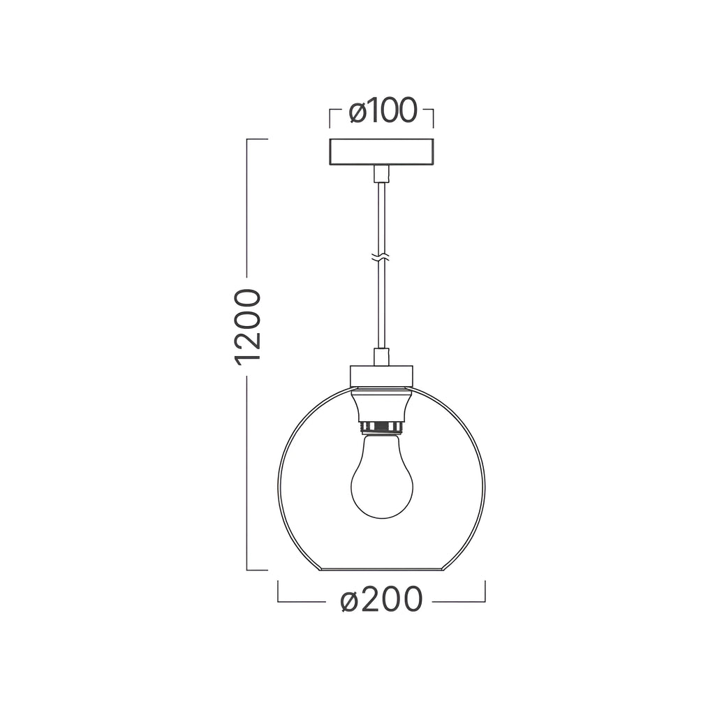 Braytron S005R Hanglamp 1H 1xE27 SMK