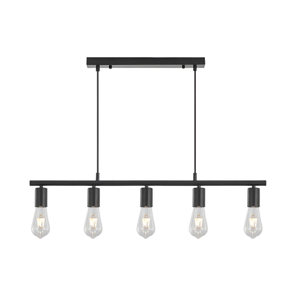 Braytron G006S Hanglamp Zwart 5H 5xE27