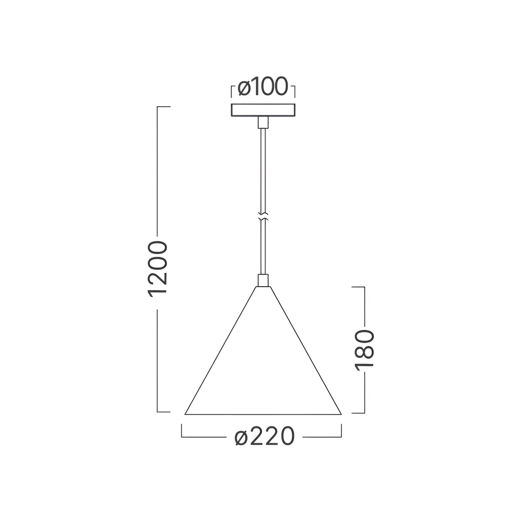 Braytron P010R Hanglamp Zwart 1H 1xE27