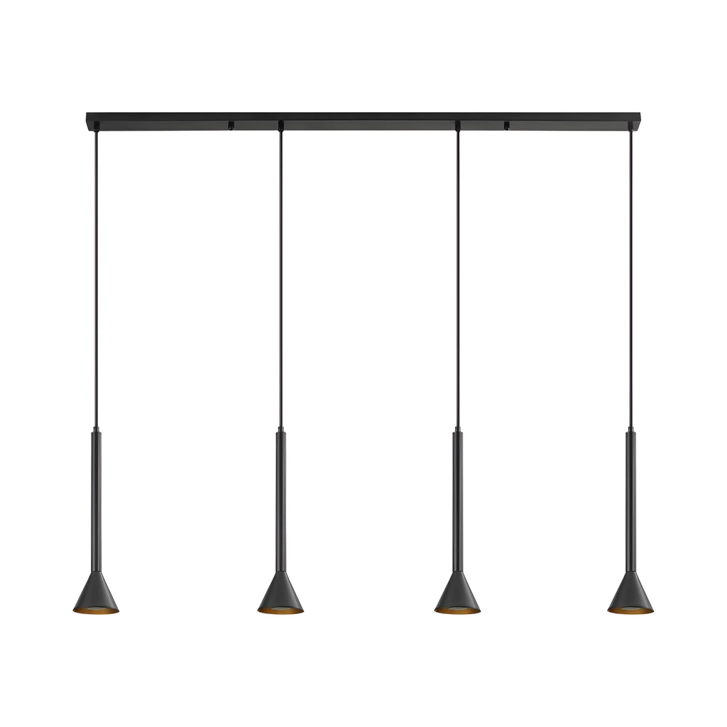 Braytron P011S Hanglamp Zwart 4H 4xGU10