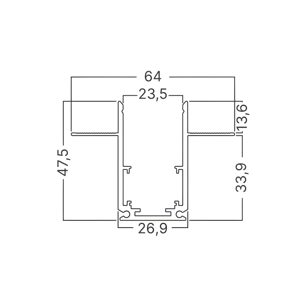 Braytron M20A Magneetrail-armatuur 48VDC Zwart TR01 1M
