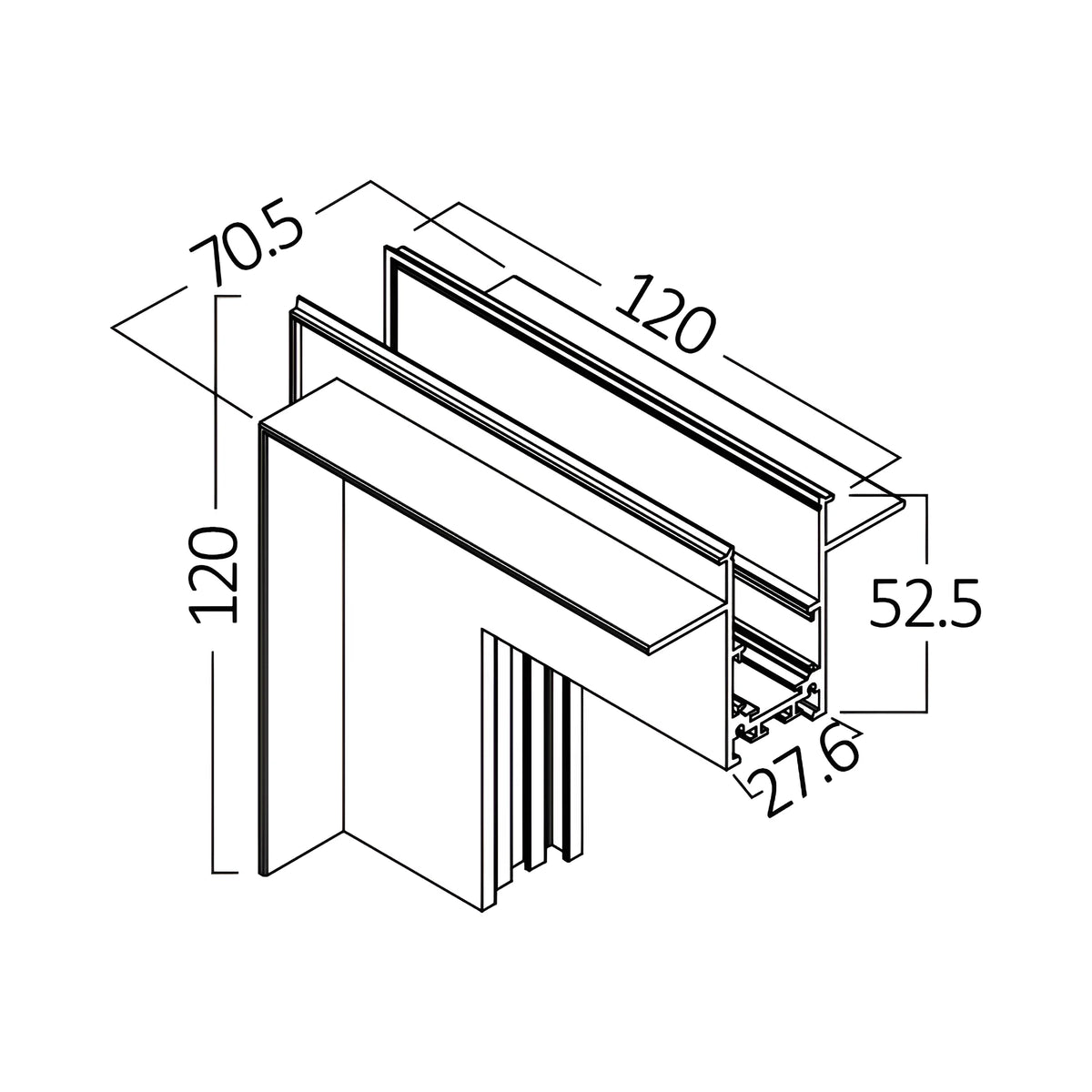 Braytron M20A Magneetrail-armatuur Zwart TR01 3