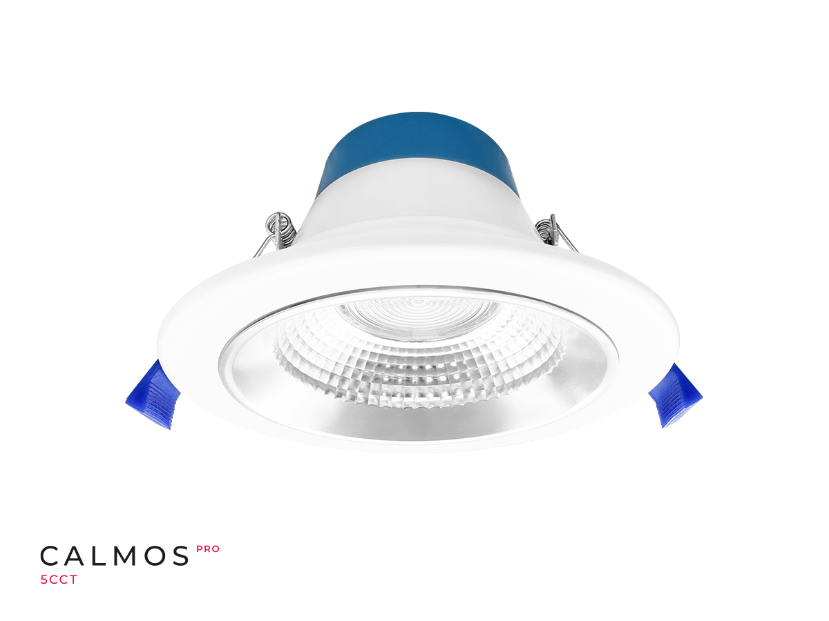 Downlight CALMOS PRO 5CCT (2,7/3/4/5/6K) 24/34W 4080lm 60° rond IP65 wit UGR<19 PRIME