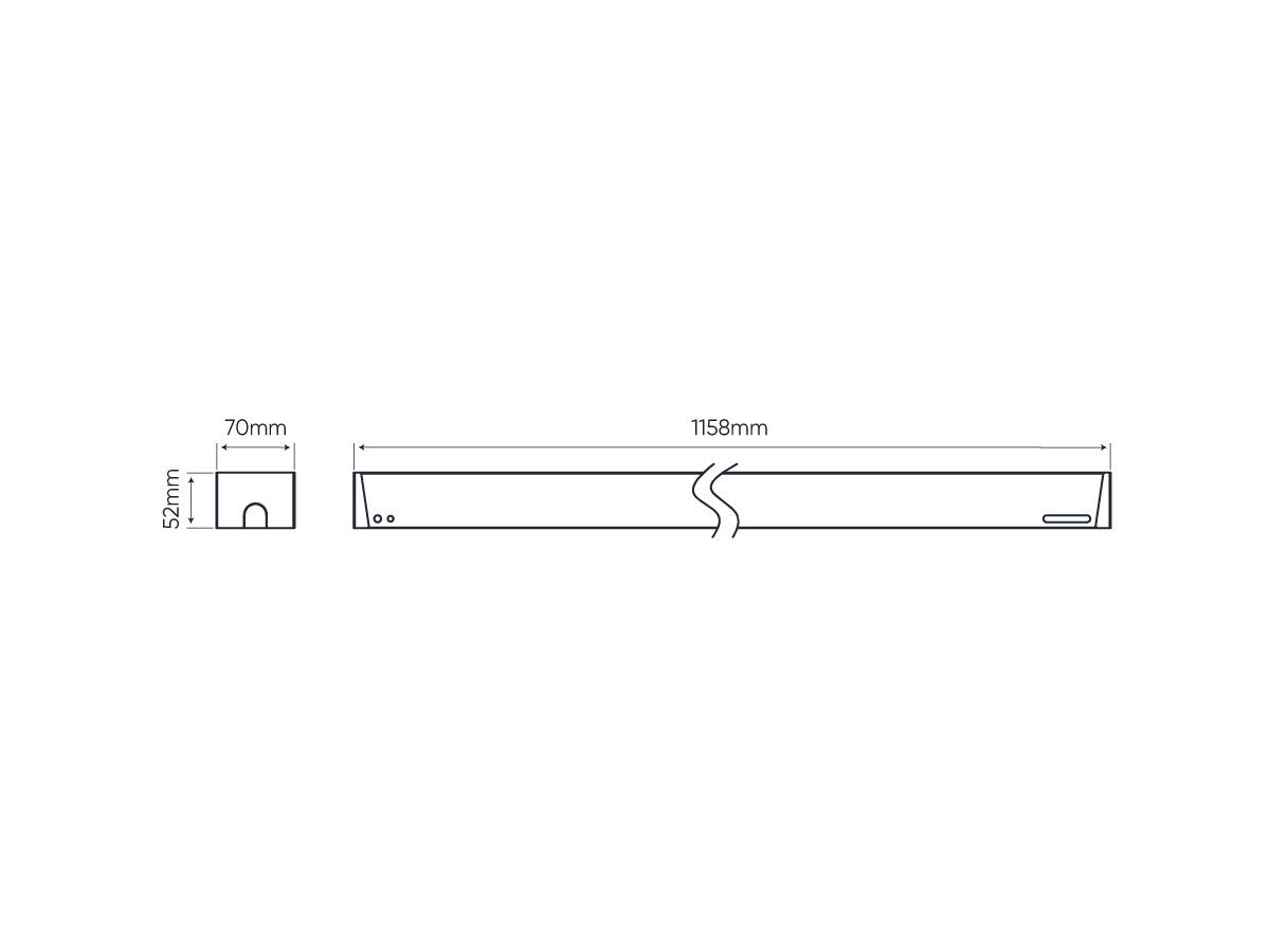 Lineaire armatuur FUSION 4000K 40W 5200lm 90*110° IP20 120cm wit PRIME 0-10V
