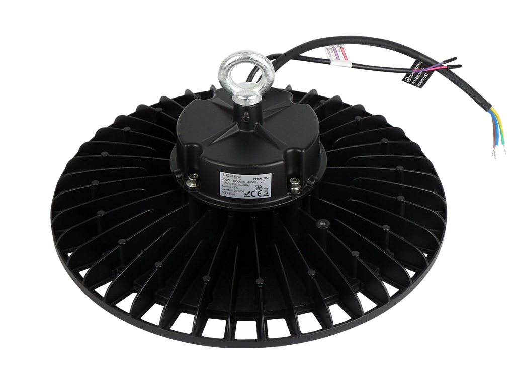 Highbay Armatuur PHANTOM 4000K 200W 38000lm 120° IP65 zwart PRIME 1-10V