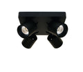 Artdelight Laguna - Opbouwspot - 4 lichts - Zwart