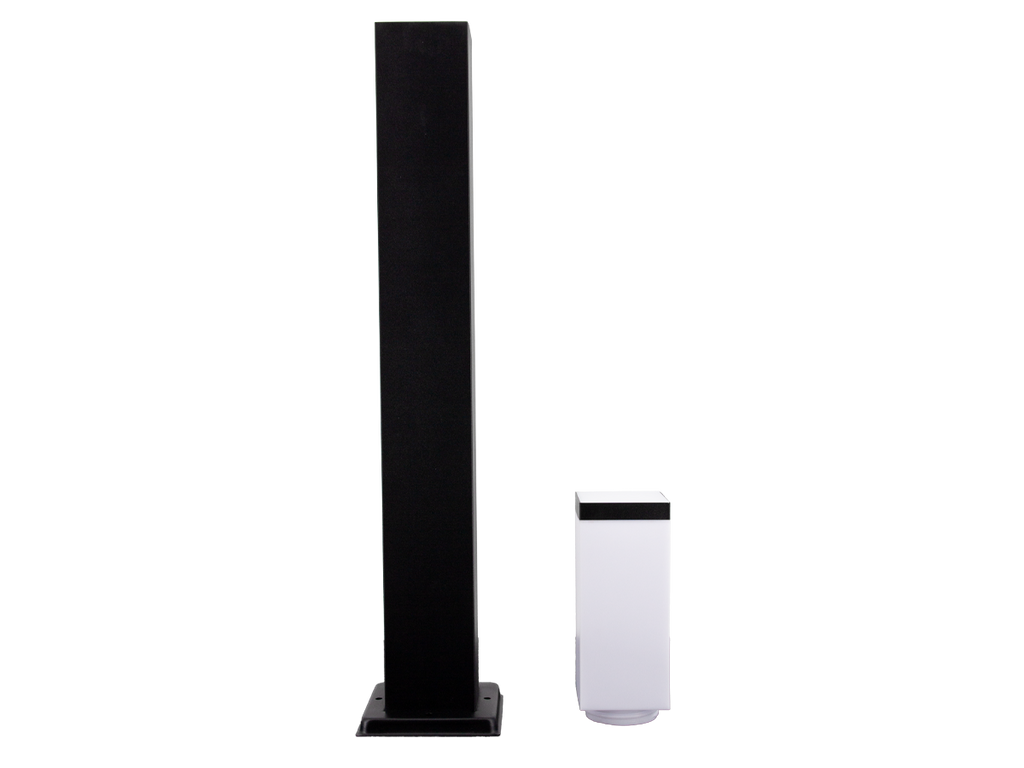 Tuinpaal CUBE vierkant zwart E27 80cm LITE