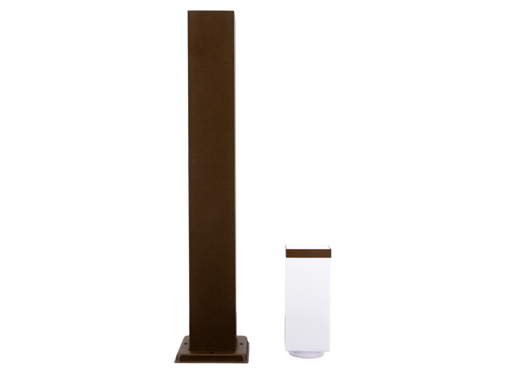 Tuinpaal CUBE vierkant corten E27 80cm LITE