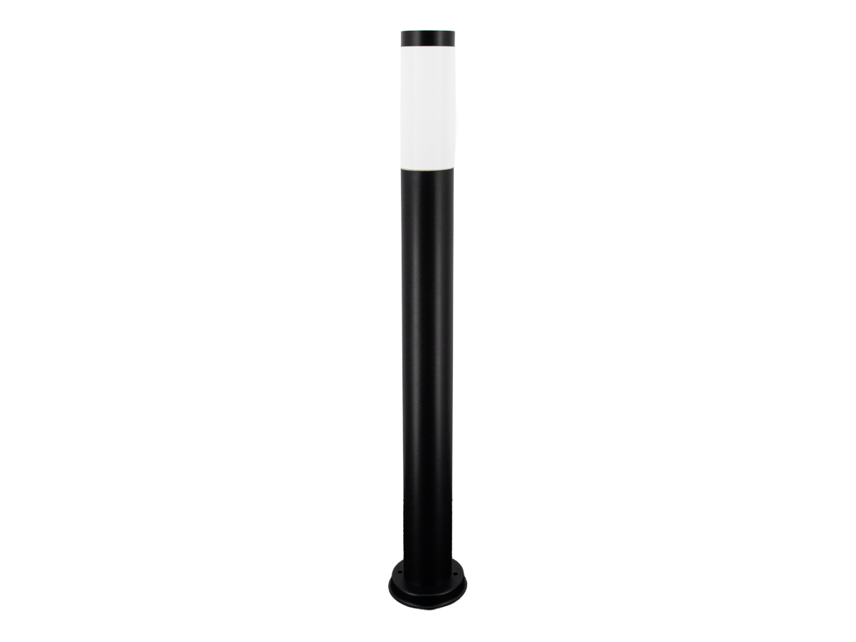 Tuinpaal CUBE rond zwart E27 80cm LITE