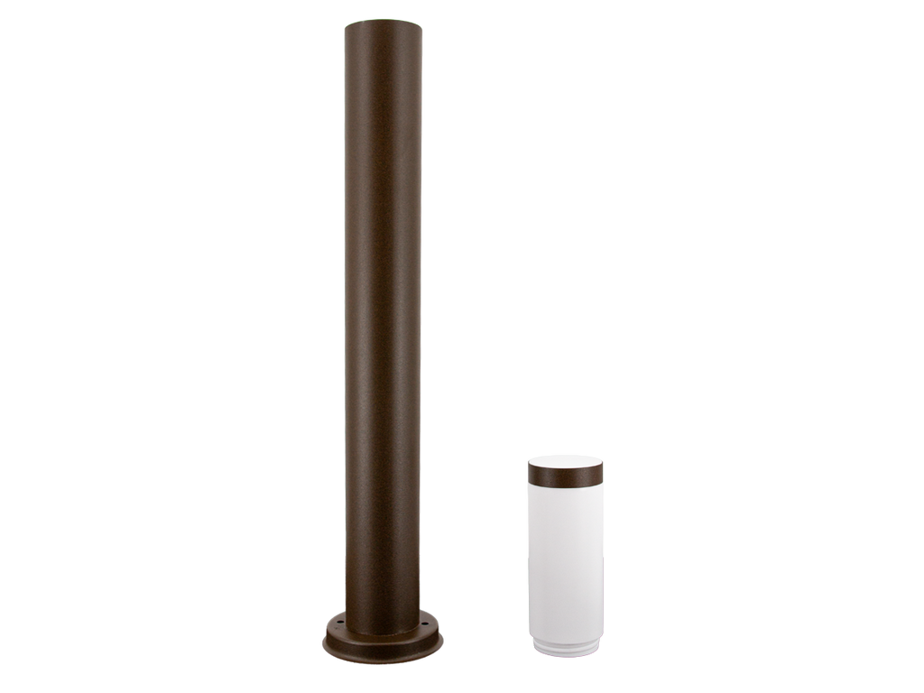 Tuinpaal CUBE rond corten E27 80cm LITE