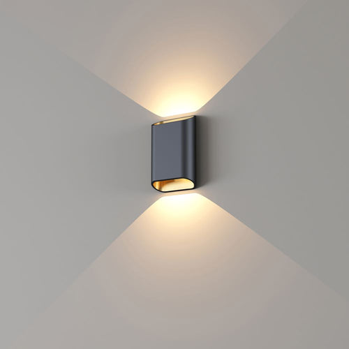 Artdelight Diaz S - Wandlamp - Zwart/mat goud