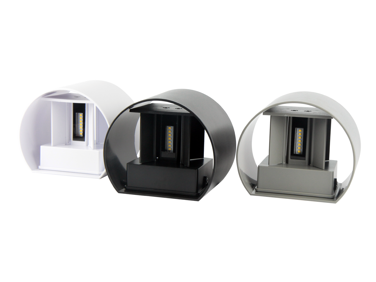 Buitenwandlamp LED 2x3W 3000K IP54 grijs CILINDER LITE