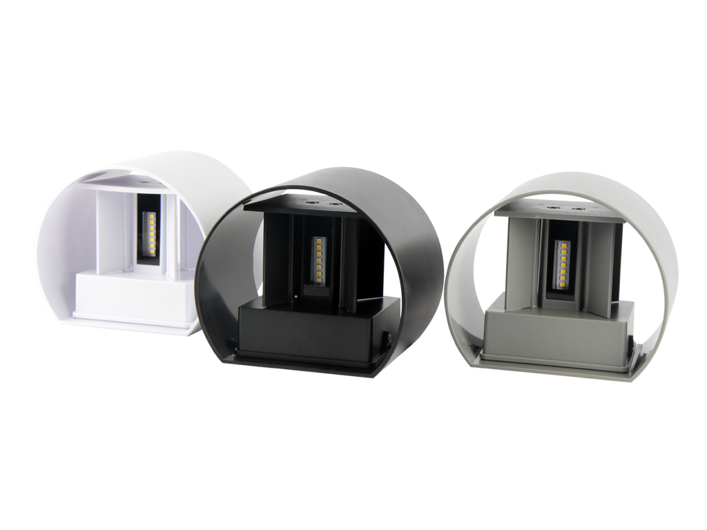 Buitenwandlamp LED 2x3W 4000K IP54 zwart CILINDER LITE