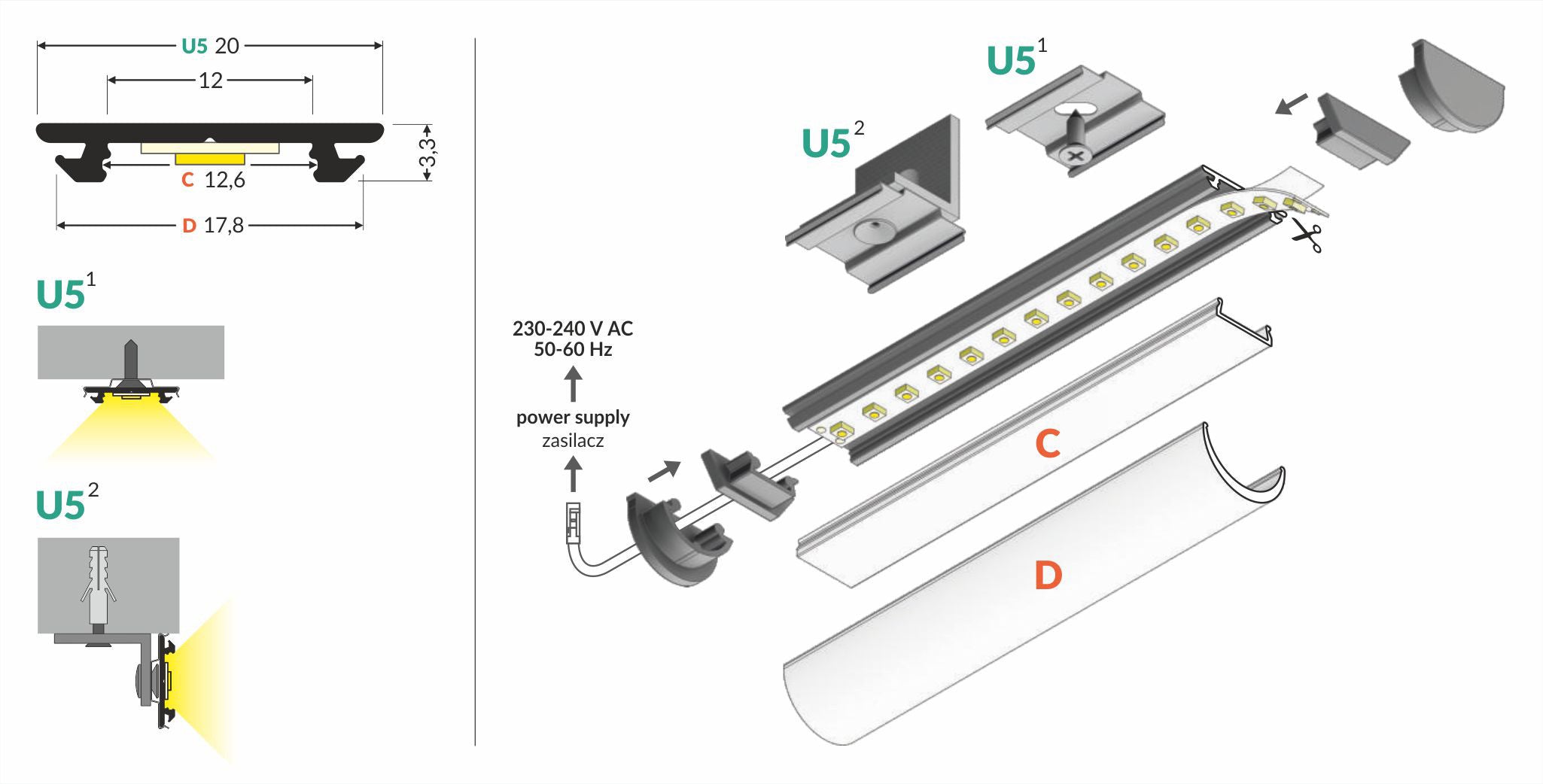 ARC12 CD/U5 profiel 3000 anode.